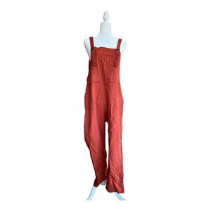 100% Cotton Rust Overalls | Adjustable Straps | Relaxed Fit | Size Small/Medium